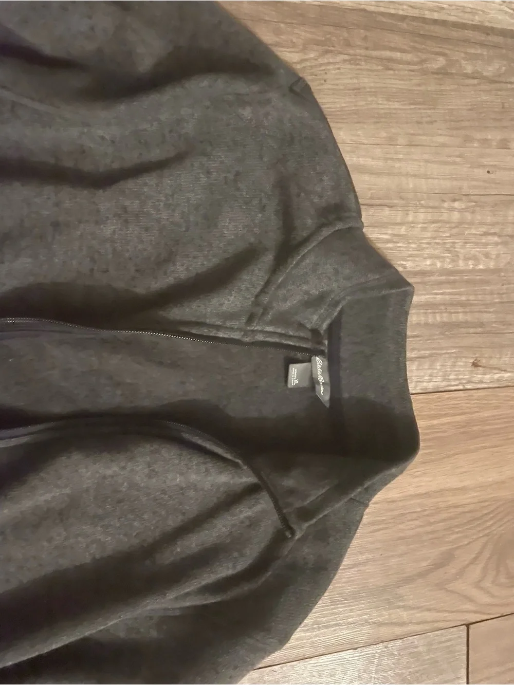 Eddie Bauer Men's Dark Gray Full-Zip Shirt Jacket